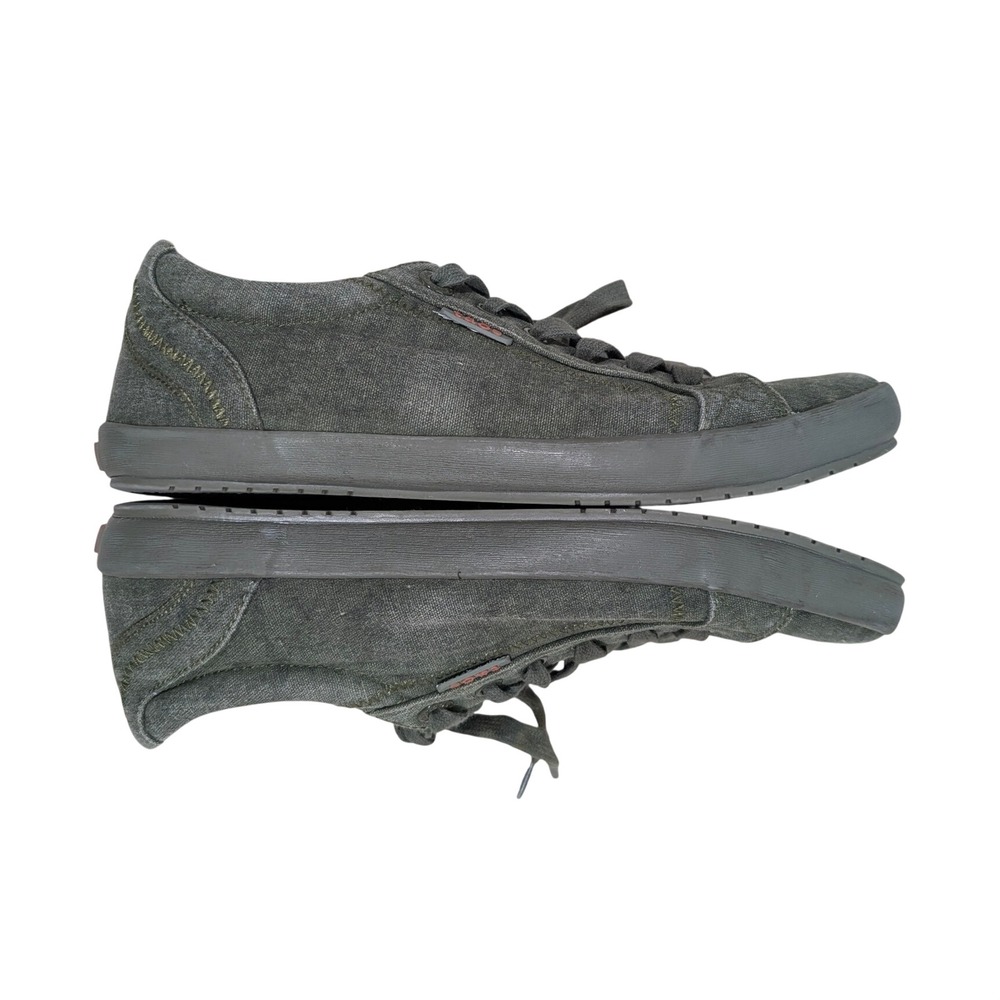 Taos Star Olive Green Canvas Low Top Lace Up Sneakers Womens 9 - Picture 4 of 11